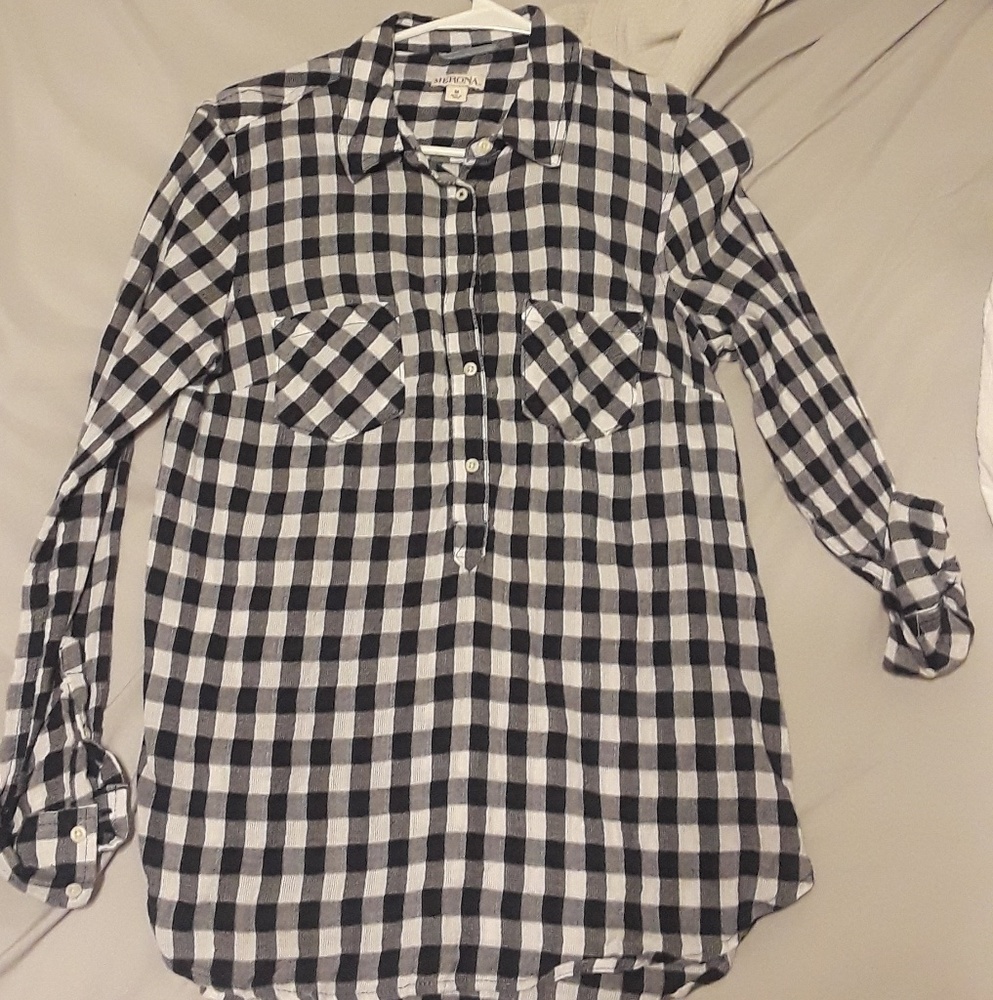 Navy checkered flannel from target